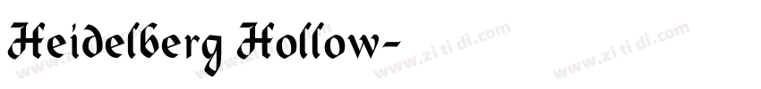 Heidelberg Hollow字体转换